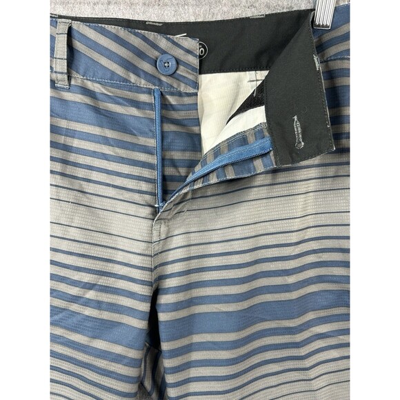 Vans Vanphibian Series Shorts Men’s 30 Gray Black Striped Chino Outdoor Casual - Picture 2 of 8